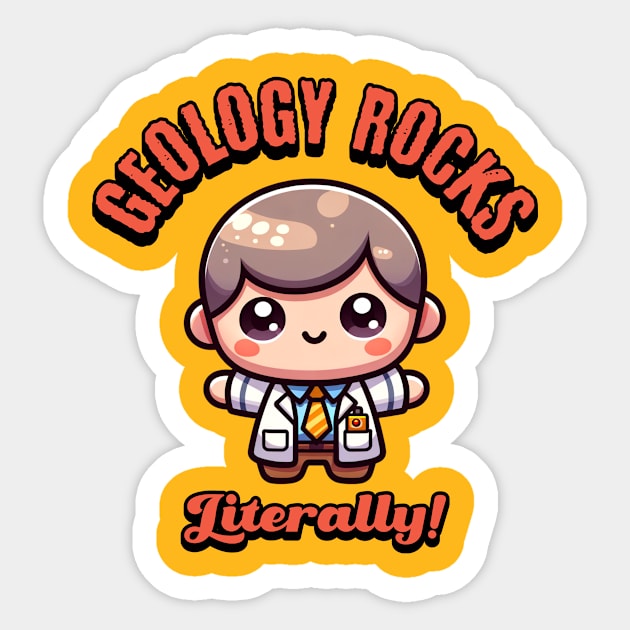 Geology Rocks Literally Rock Collector Geologist Funny Sticker by Dezinesbyem Designs